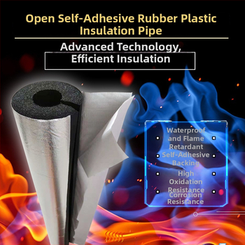 Vamzdžio izoliacinis apvalkas iš gumos ir plastiko, lipnus, B2 klasės atsparumo ugniai, šilumos laidumas 0,03 W/mK, taikymas: inžineriniai vamzdynai ir oro kondicionavimas