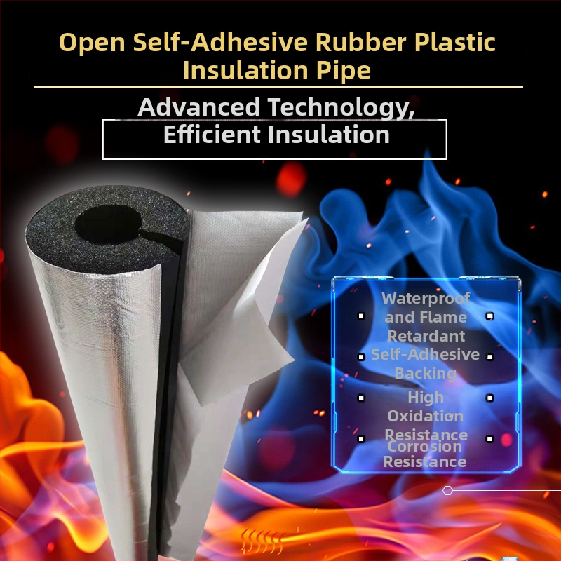 Vamzdžio izoliacinis apvalkas iš gumos ir plastiko, lipnus, B2 klasės atsparumo ugniai, šilumos laidumas 0,03 W/mK, taikymas: inžineriniai vamzdynai ir oro kondicionavimas