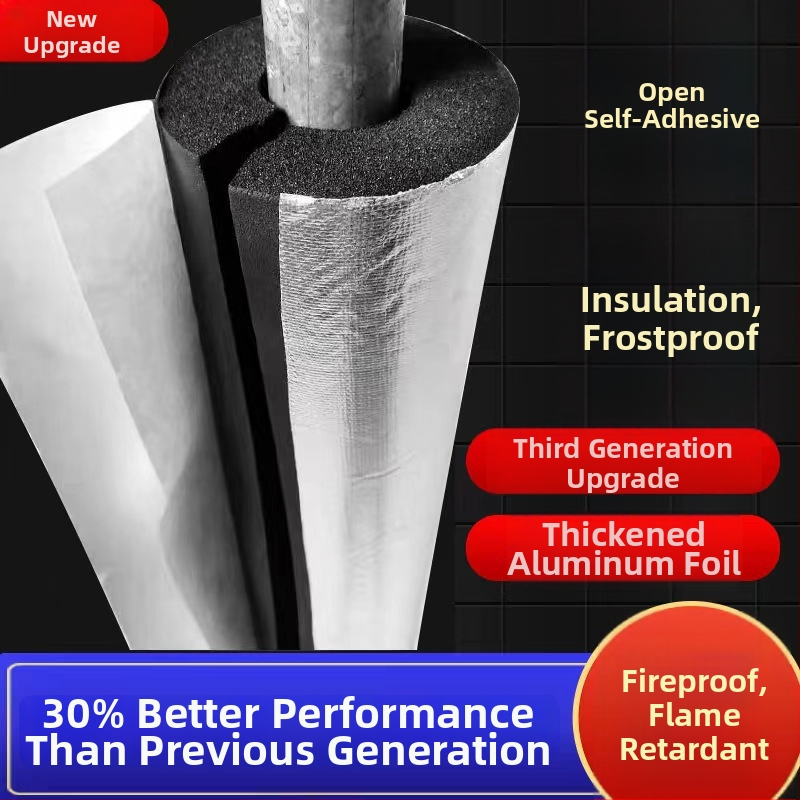 Kummist ja plastist toru isolatsioonivoldik, ise kleebuv, isolatsioon, tulekindlus klass B2, soojusjuhtivus 0,03 W/mK, rakendus: insenertorustikud ja kliimaseadmed