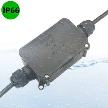 Cutie de legătură IP66 impermeabilă pentru cabluri de iluminat stradal exterior – 2 intrări, 1 ieșire, model B706, brand WJ