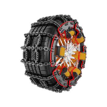 Talverehvide libisemisvastane kett zig-zag mustriga auto-, maastiku- ja mikroautodele; sobib rehvi suurustele 165–265