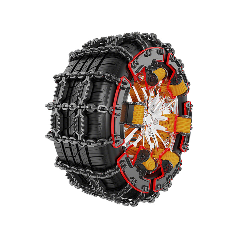 Talverehvide libisemisvastane kett zig-zag mustriga auto-, maastiku- ja mikroautodele; sobib rehvi suurustele 165–265