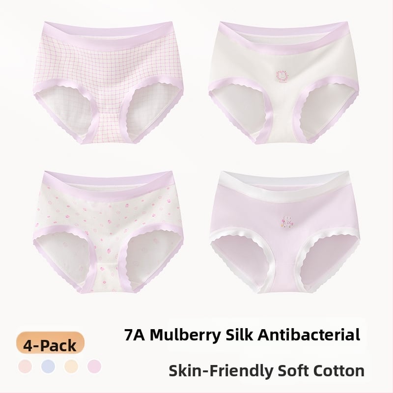 Meiteņu apakšveļa no kokvilnas maisījuma, Klase A, 47,5% kokvilna, bērniem no 8 gadiem (140 cm), Ziemas kolekcija 2024