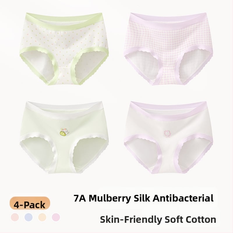 Meiteņu apakšveļa no kokvilnas maisījuma, Klase A, 47,5% kokvilna, bērniem no 8 gadiem (140 cm), Ziemas kolekcija 2024