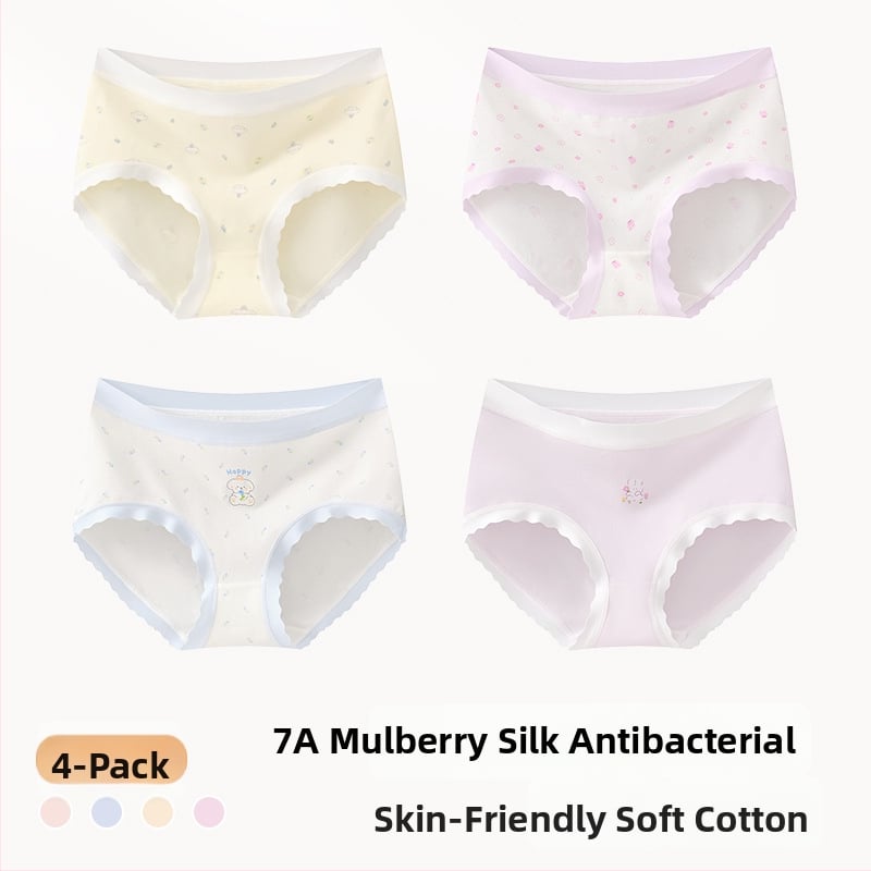 Meiteņu apakšveļa no kokvilnas maisījuma, Klase A, 47,5% kokvilna, bērniem no 8 gadiem (140 cm), Ziemas kolekcija 2024