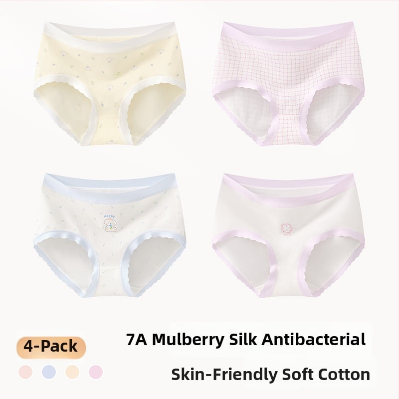 Meiteņu apakšveļa no kokvilnas maisījuma, Klase A, 47,5% kokvilna, bērniem no 8 gadiem (140 cm), Ziemas kolekcija 2024