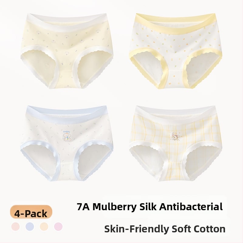 Meiteņu apakšveļa no kokvilnas maisījuma, Klase A, 47,5% kokvilna, bērniem no 8 gadiem (140 cm), Ziemas kolekcija 2024