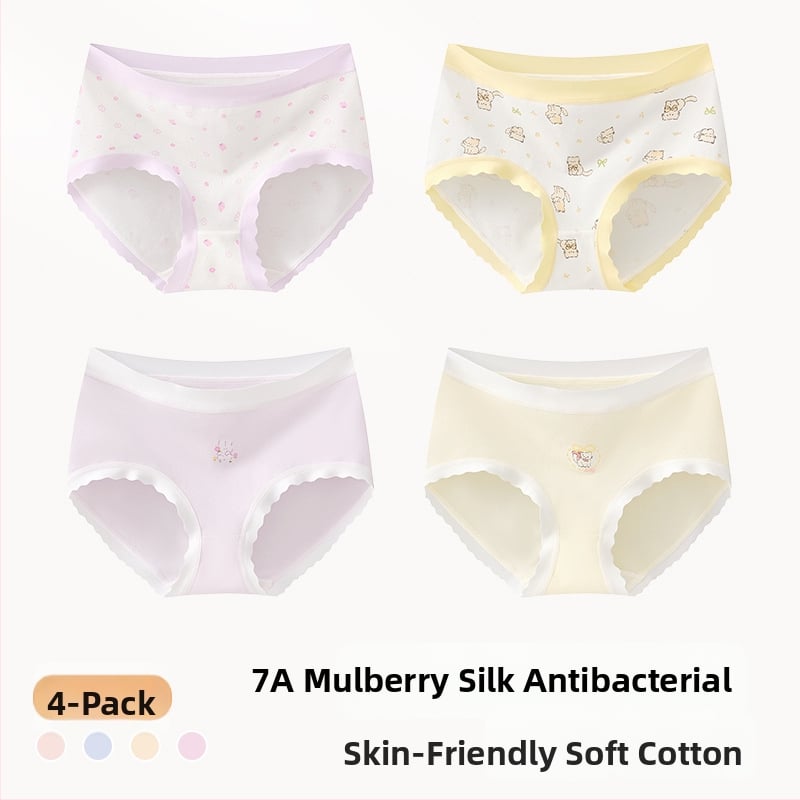 Meiteņu apakšveļa no kokvilnas maisījuma, Klase A, 47,5% kokvilna, bērniem no 8 gadiem (140 cm), Ziemas kolekcija 2024