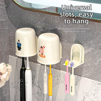 Dantų šepetėlių laikiklis, sieninis montavimas, magnetinis pritraukimas, plastmasinis, galimybė logotipui