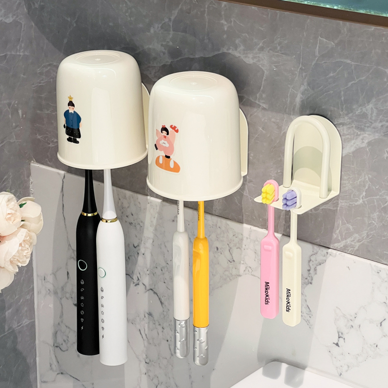 Dantų šepetėlių laikiklis, sieninis montavimas, magnetinis pritraukimas, plastmasinis, galimybė logotipui