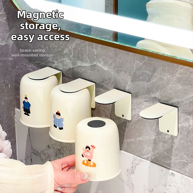 Hambaharja hoidik, seinale kinnitatav, magnetiline kinnitus, plastmassist, logoga kohandamine