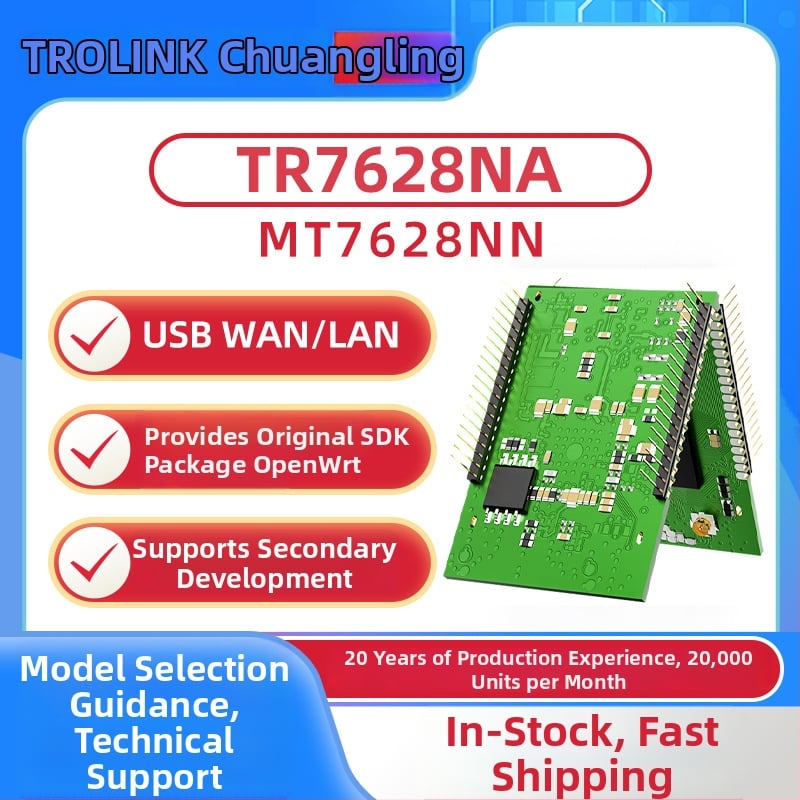 MT7628NN Põhiplaat — Linuxi hindamis-/verifikatsioonimoodul 100 Mbps traadita AP ruuterile, toetab teisese arendust