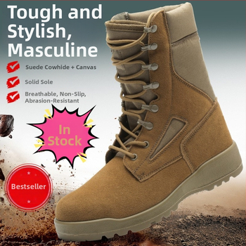 Taktiški batai su priešslydimo savybe — aukštas viršus, nubuko oda antrinis sluoksnis, atsparus vandeniui, modelis BL, lauko naudojimui