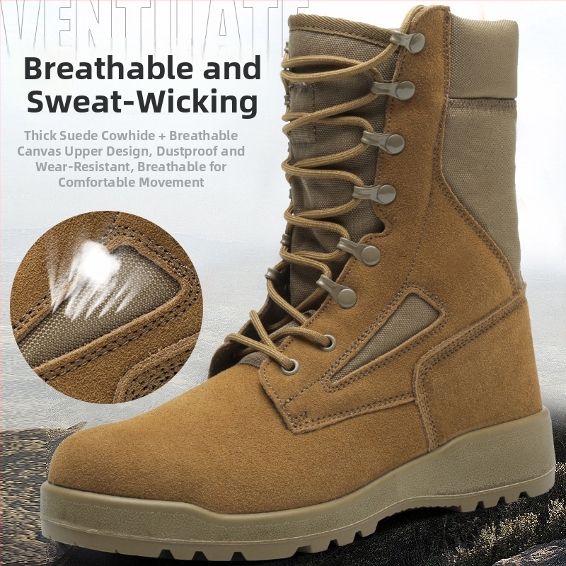 Taktiskās zābaki ar pretslīdēšanu — augsts augšējais, nubukā āda otrā slāņa, ūdensnecaurlaidīgi, modelis BL, ārpuse