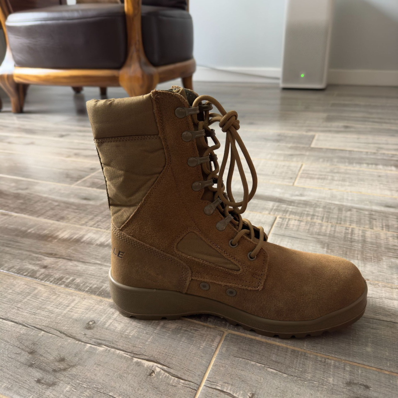 Taktiški batai su priešslydimo savybe — aukštas viršus, nubuko oda antrinis sluoksnis, atsparus vandeniui, modelis BL, lauko naudojimui