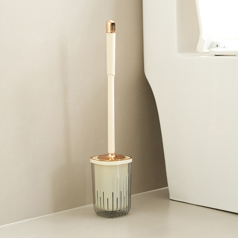 Park soo Стенен комплект за тоалетна четка с дълга дръжка, пластмасов, без пробиване