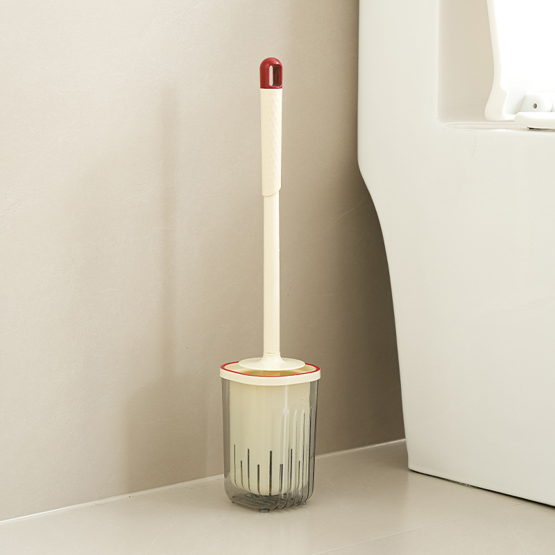 Park soo Стенен комплект за тоалетна четка с дълга дръжка, пластмасов, без пробиване