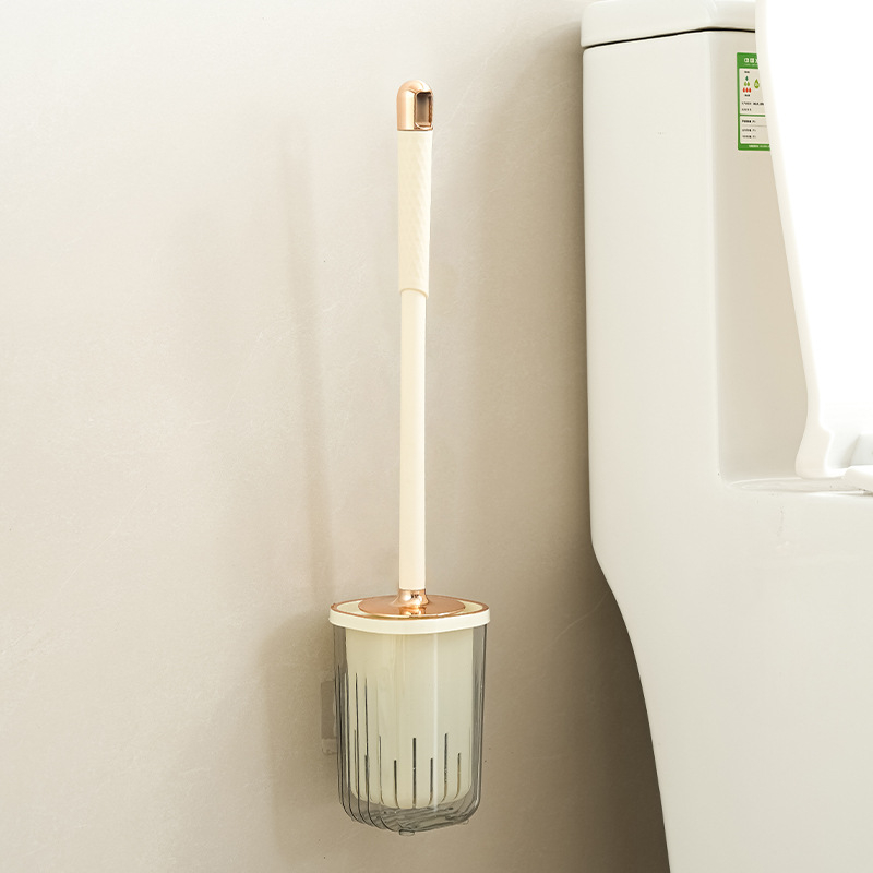 Park soo Стенен комплект за тоалетна четка с дълга дръжка, пластмасов, без пробиване