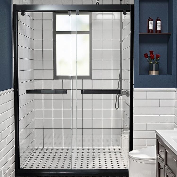 Έξυπνο ντους από tempered glass, ορθογώνιο σχήμα, διαχωριστικό με συρόμενη πόρτα