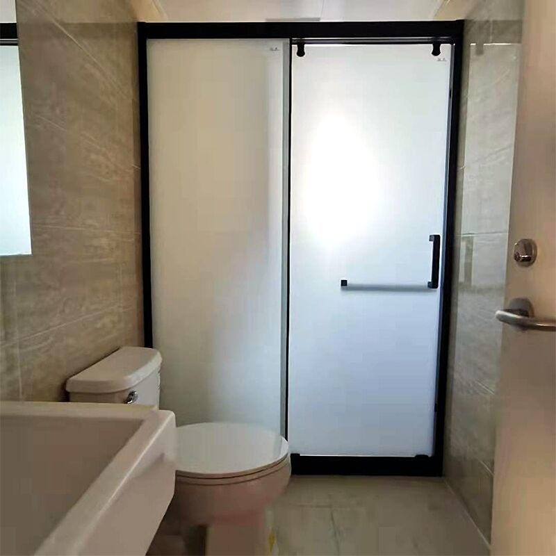 Έξυπνο ντους από tempered glass, ορθογώνιο σχήμα, διαχωριστικό με συρόμενη πόρτα