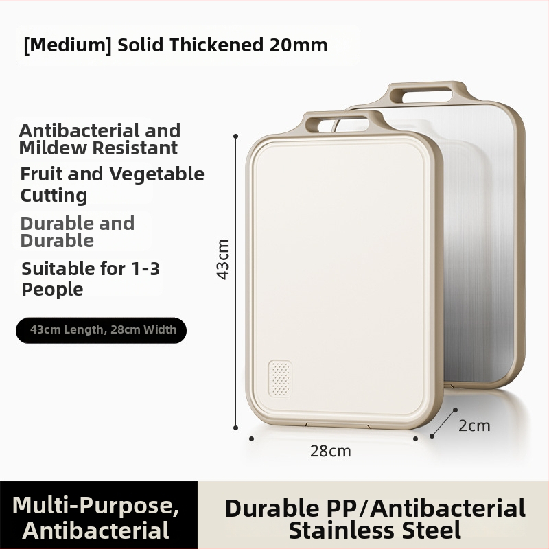 Dvipusė pjaustymo lenta su antibakteriniu titanu ir PP, atspari pelėsiams, virtuvės klase, kilmė Huzhou, leidimas 2025