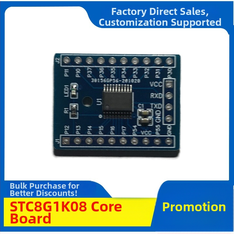 STC8G1K08 pagrindinė plokštė, TSSOP20 plėtros plokštė, STC8 MCU modulis