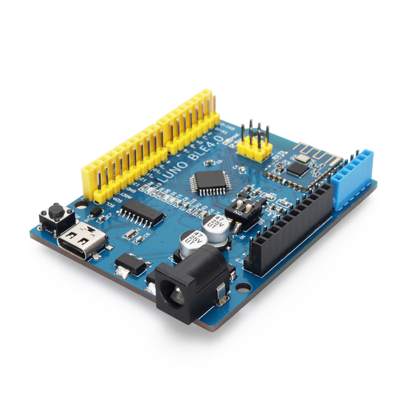 Arduino Uno R3 suderinama patobulinta plokštė su LGT8F328P moduliu, CH340 USB-Serial, Bluetooth – mokymo programavimui