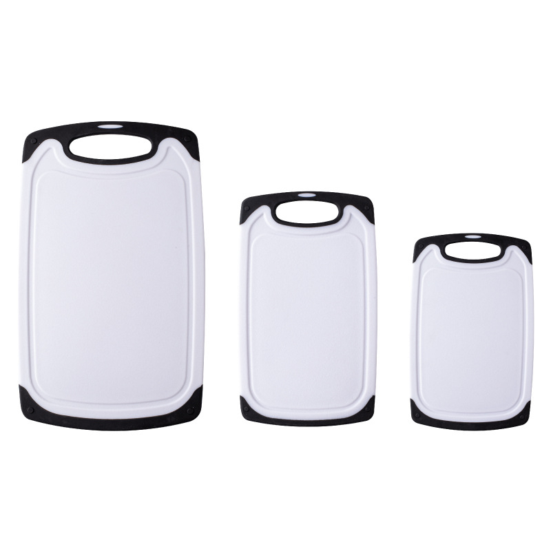 PP plastiko pjovimo lentelių rinkinys, trijų vienetų, skirtas daržovėms, vaisiams ir mėsai, FDA