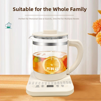 Malida Daugiafunkcinis dekocijos puodas iš stiklo, Dx-818, 1.5–2 L, 220 V, 500–1000 W, elektroninis termostatas, mikrokompiuterinis valdymas
