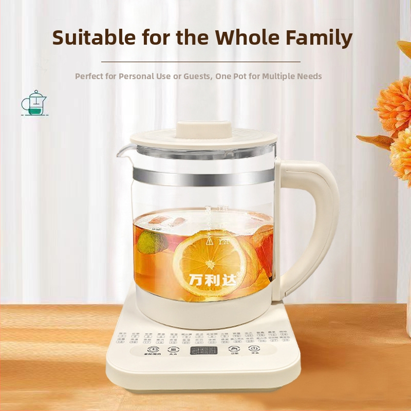 Malida Viacúčelový sklenený vývarový hrniec, Dx-818, 1.5–2 L, 220 V, 500–1000 W, elektronický termostat, riadenie mikroprocesorom