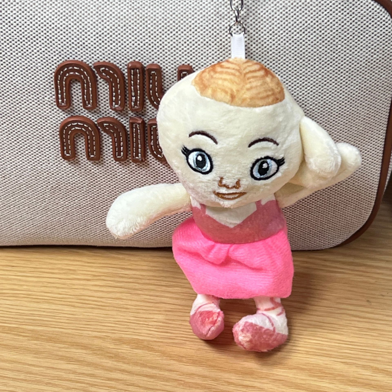 Ryklių motyvo pliušinis raktų pakabukas, animacinio stiliaus, pliušinis audinys, kabantis dekoras, dovanai puikus