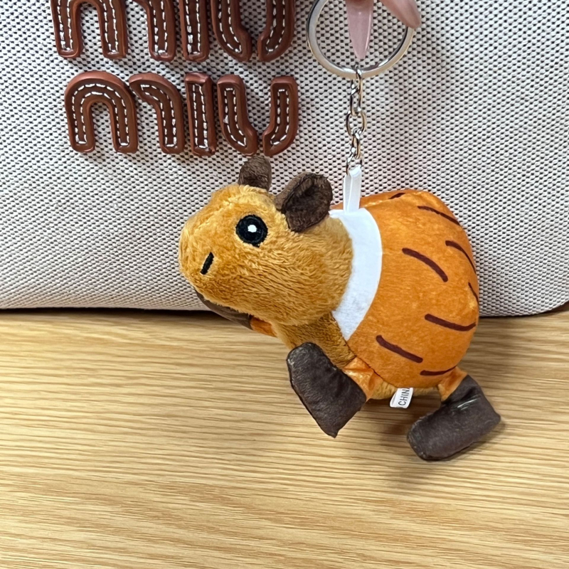 Ryklių motyvo pliušinis raktų pakabukas, animacinio stiliaus, pliušinis audinys, kabantis dekoras, dovanai puikus