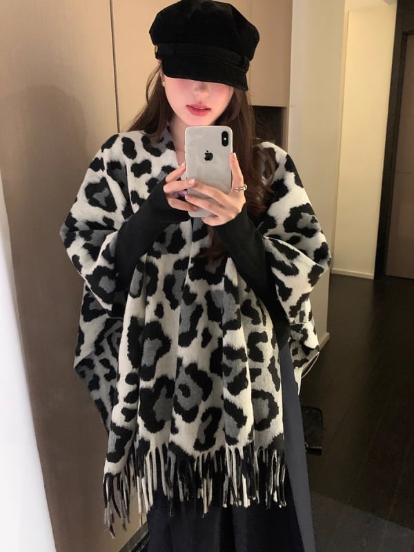 Sieviešu ceļojumu šalle, rūtīgs raksts, poliesters, džakarda audums, silta rudens–ziemas sezonai