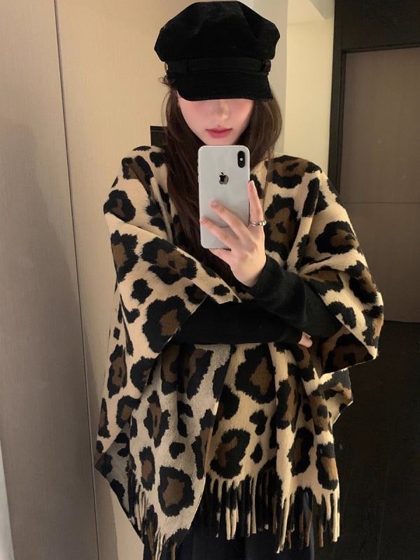 Sieviešu ceļojumu šalle, rūtīgs raksts, poliesters, džakarda audums, silta rudens–ziemas sezonai