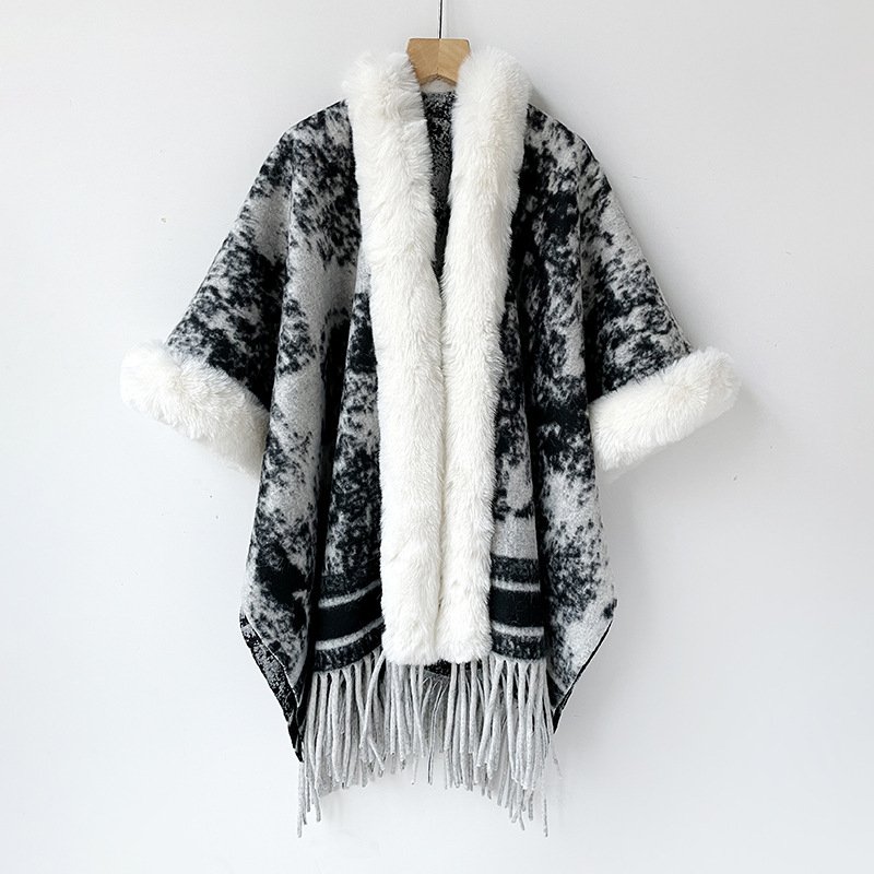 Sieviešu ceļojumu šalle, rūtīgs raksts, poliesters, džakarda audums, silta rudens–ziemas sezonai