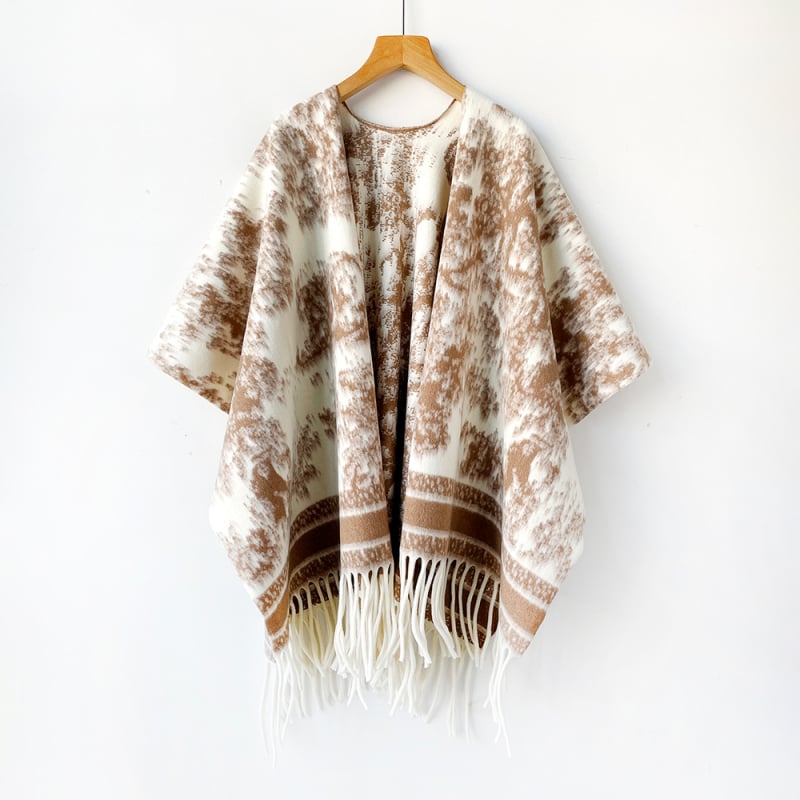 Sieviešu ceļojumu šalle, rūtīgs raksts, poliesters, džakarda audums, silta rudens–ziemas sezonai