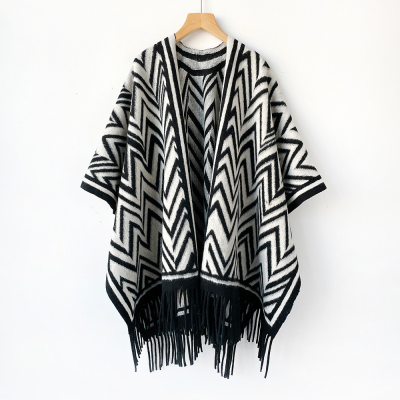 Sieviešu ceļojumu šalle, rūtīgs raksts, poliesters, džakarda audums, silta rudens–ziemas sezonai