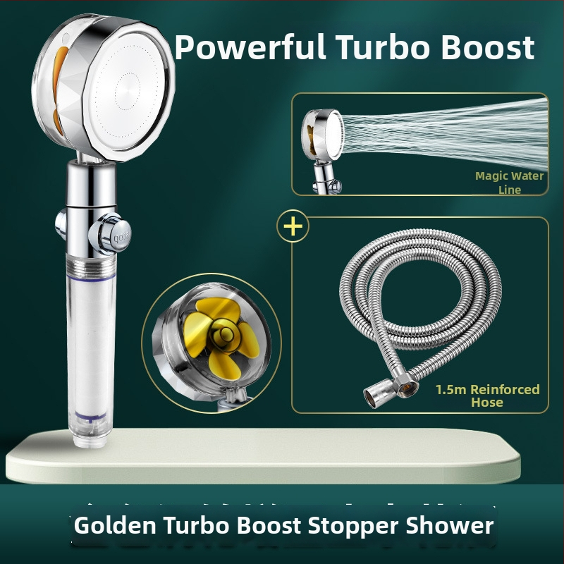 Nešiojamas rankinis dušo antgalis su purškimo, masažo ir lietaus funkcijomis (ABS korpusas, Light Luxury stilius, modelis 04221)