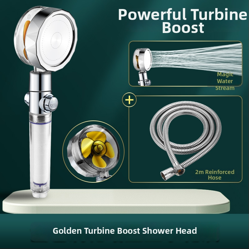 Nešiojamas rankinis dušo antgalis su purškimo, masažo ir lietaus funkcijomis (ABS korpusas, Light Luxury stilius, modelis 04221)