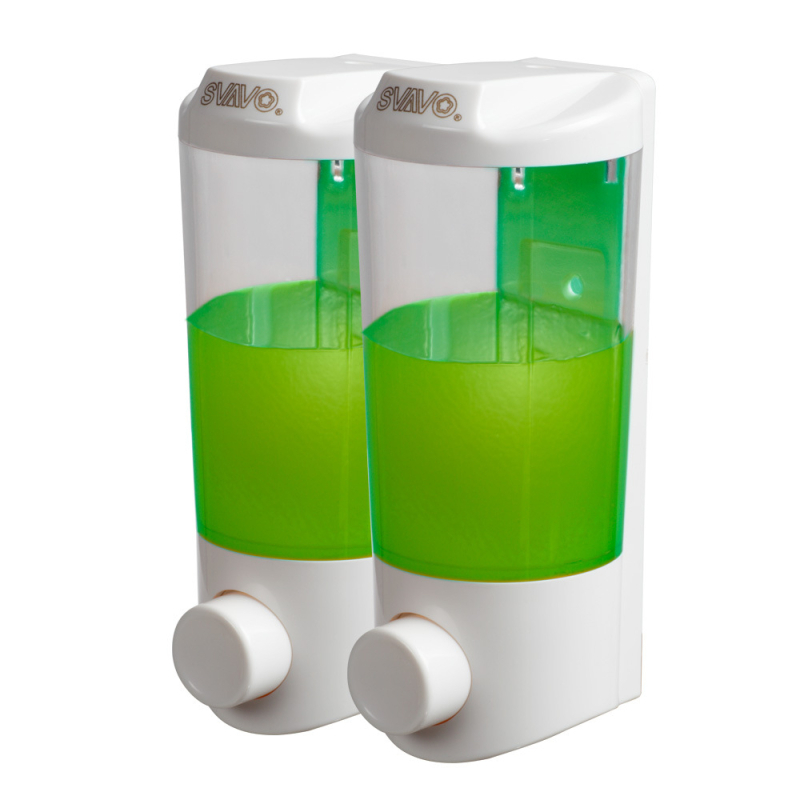 Sieninis muilo dozatorius – ABS, rankinio paspaudimo mechanizmas, be gręžimo montavimo, Prekinis ženklas Svavo/Ruwo