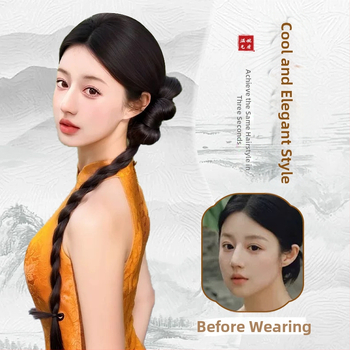 Fujia rokām austā parūka ar asti – modelis 0623, sievietēm, mati no augstas temperatūras stieples