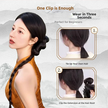 Fujia rokām austā parūka ar asti – modelis 0623, sievietēm, mati no augstas temperatūras stieples