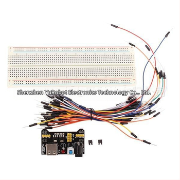 MB-102 breadboard eksperimentų rinkinys su DuPont laidais ir breadboard maitintuvo moduliu — DIY elektroninė plokštė (Modelis BYS459-1500)