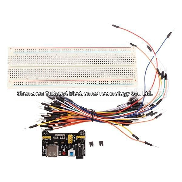 MB-102 breadboard eksperimentų rinkinys su DuPont laidais ir breadboard maitintuvo moduliu — DIY elektroninė plokštė (Modelis BYS459-1500)