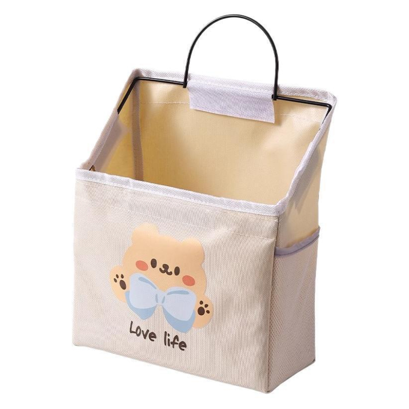 Geantă de depozitare pentru dormitor – atârnată, bumbac, model ZH96854, montare pe perete, stil desenat 3D, multifuncțională