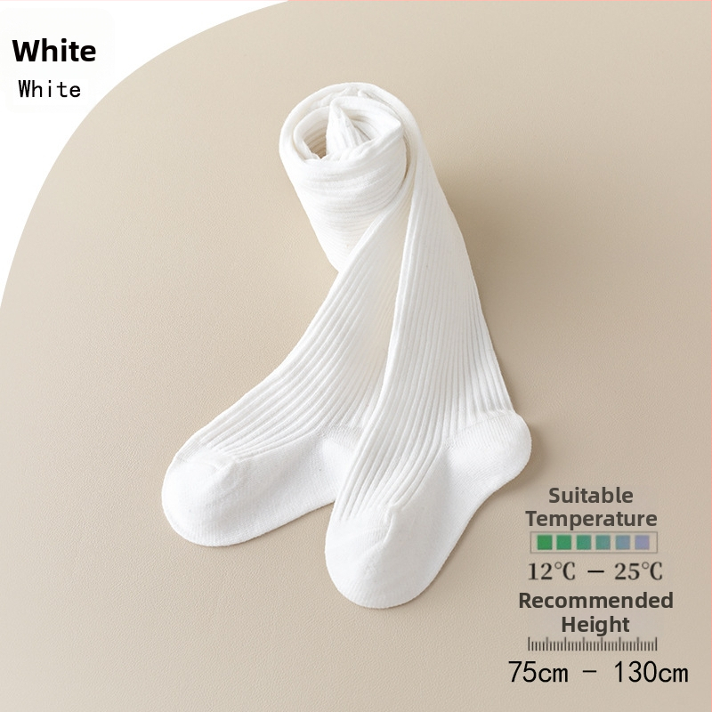 Bērnu pantyhose meitenēm, kokvilna, elpojošs džakarda svītru raksts, 80% kokvilna, pavasaris-rudens, 1–3 gadi