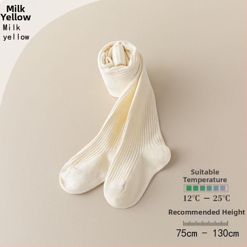 Bērnu pantyhose meitenēm, kokvilna, elpojošs džakarda svītru raksts, 80% kokvilna, pavasaris-rudens, 1–3 gadi