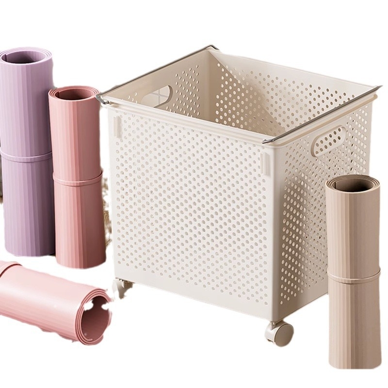 Cutie de depozitare pentru covorașul de yoga cu roți, coș de depozitare pentru echipamente de fitness, pentru uz casnic (Brand Xingyou; Material PP; Origine Xi'an; Cutie: 1; Categoria: Coș de depozitare)