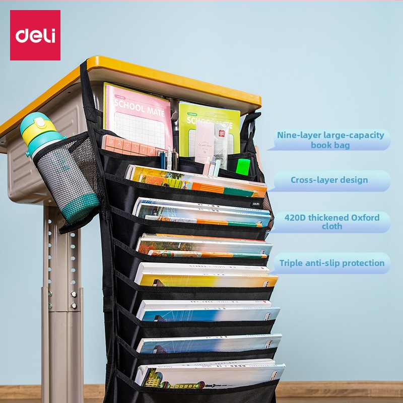 Deli Geantă suspendată pentru depozitare – cub, material Oxford, organizator de birou, model 72364, montare pe perete