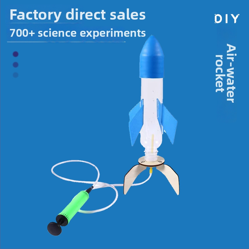 Fizikos mokslų DIY vandens ir oro raketos rinkinys — PVC žaislas, 7–14 metų, STEAM švietimo rinkinys